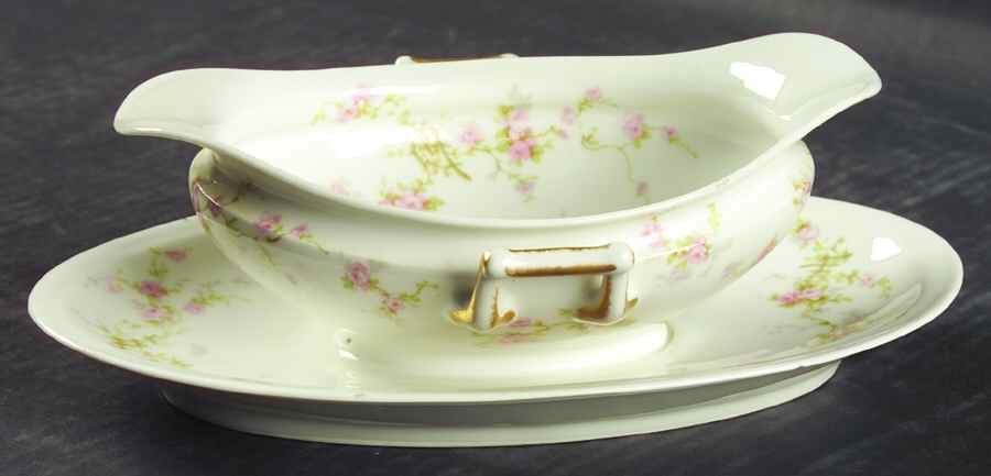 Lucille Gravy Boat with Attached Underplate by Haviland-1