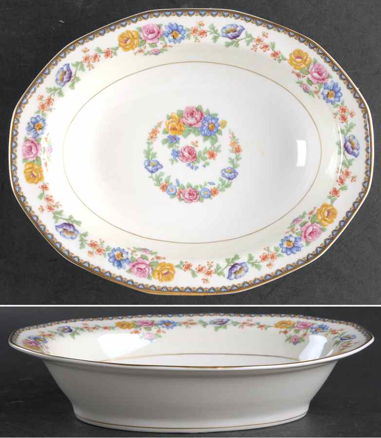 Lucerne (New York) 9" Oval Vegetable Bowl by Haviland-1