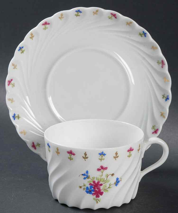 Lutetia Flat Cup & Saucer Set by Haviland-1