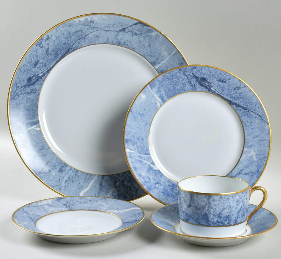 Marbre Bleu 40 Piece Estate Set by Haviland-1