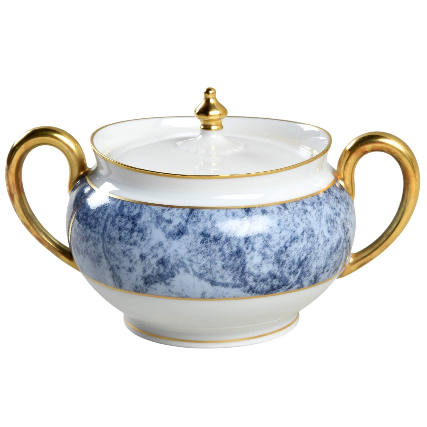 Marbre Bleu Sugar Bowl & Lid by Haviland-1