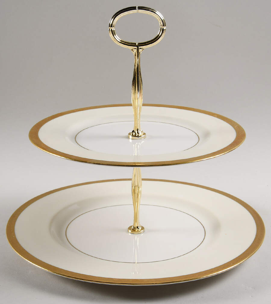 Madison (New York) 6 5/8"-10"  2 Tiered Serving Tray (Dp, Sp) HC by Haviland-1