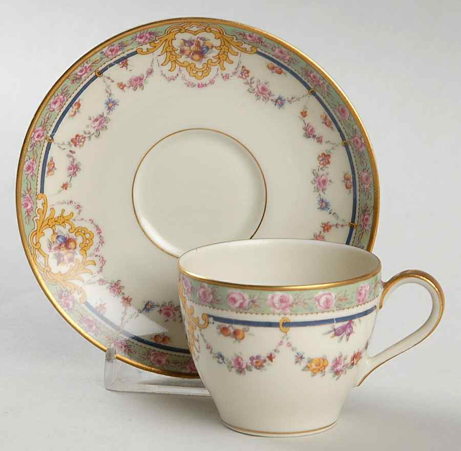 Maintenon Flat Demitasse Cup & Saucer Set by Haviland-1
