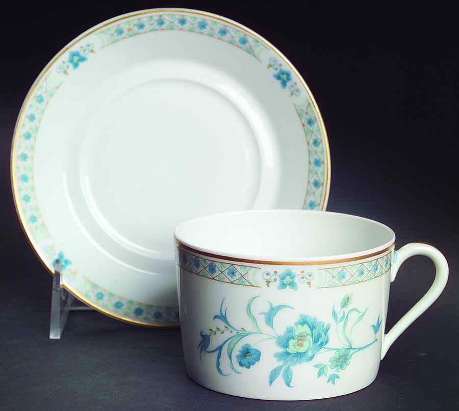 Marie Louise Flat Cup & Saucer Set by Haviland-1