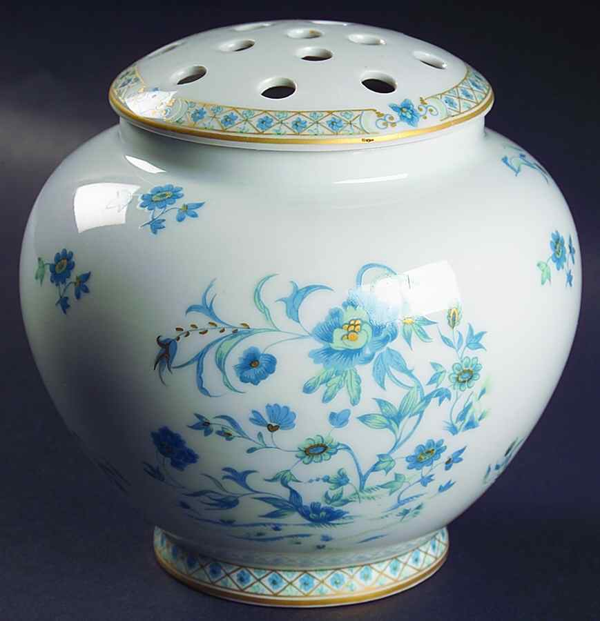 Marie Louise Vase & Frog/Grid by Haviland-1