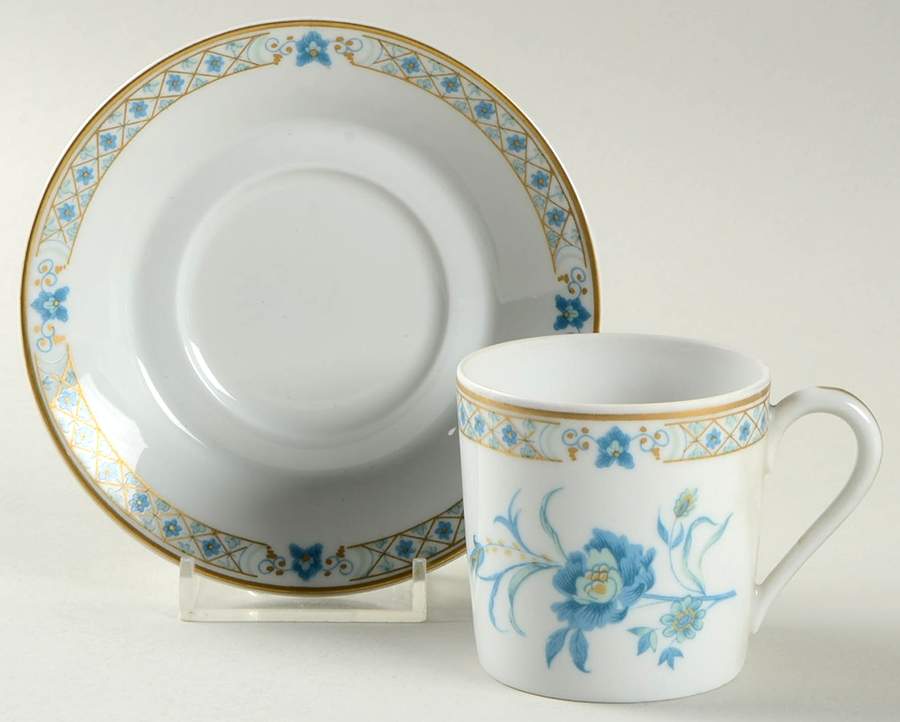 Marie Louise Flat Demitasse Cup & Saucer Set by Haviland-1