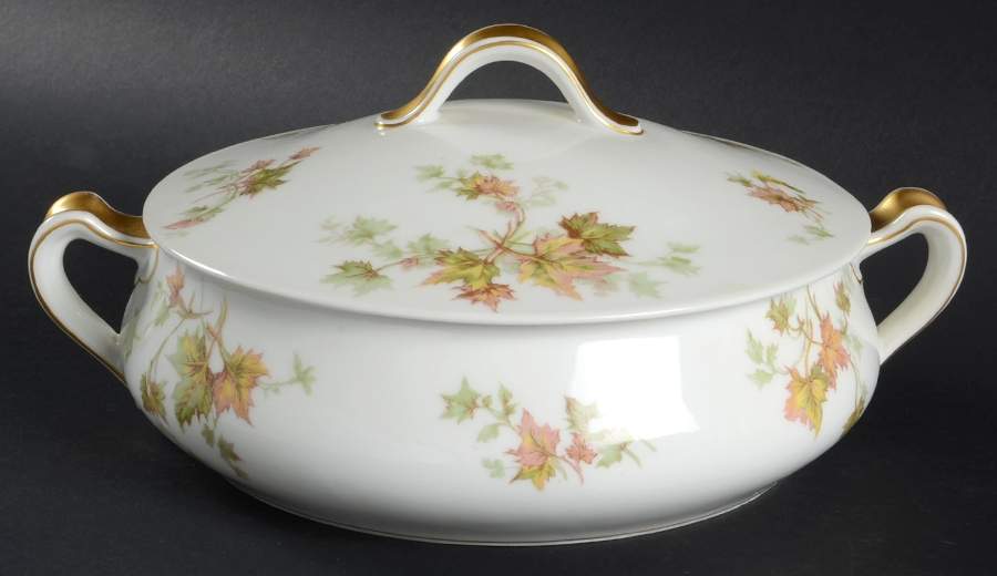 Maple Leaf Round Covered Vegetable by Haviland-1