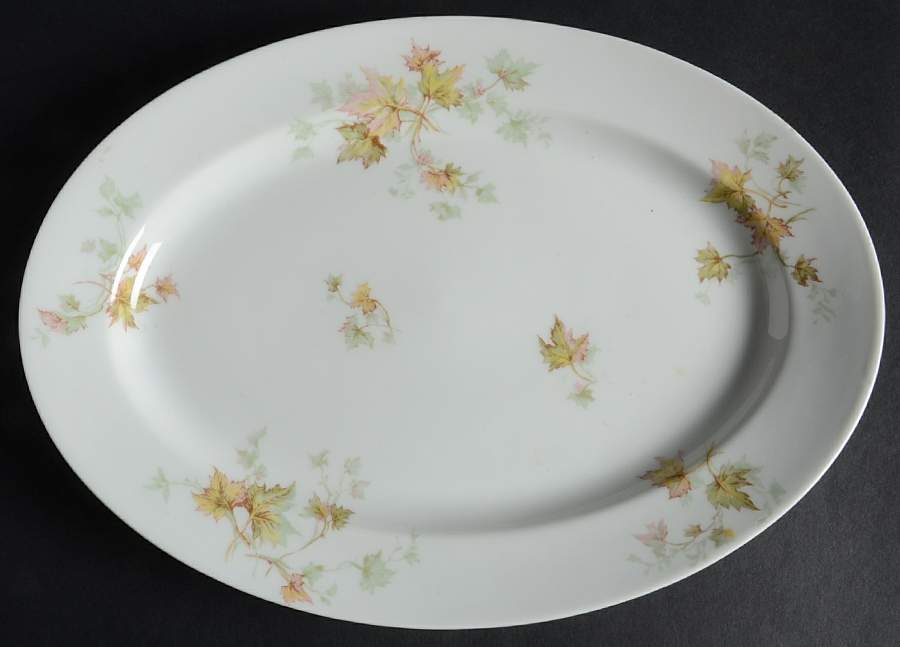 Maple Leaf 11" Oval Serving Platter by Haviland-1