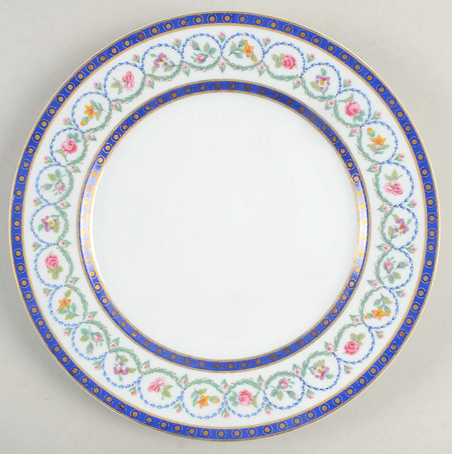 Malmaison (Newer, Blue Bands) Dinner Plate by Haviland-1