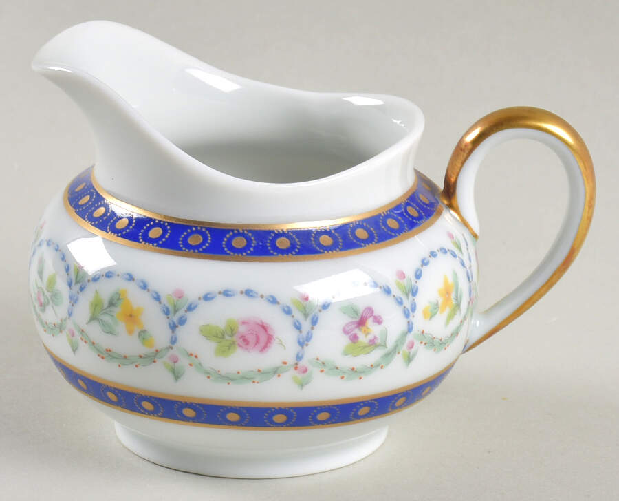 Malmaison (Newer, Blue Bands) Mini Creamer by Haviland-1