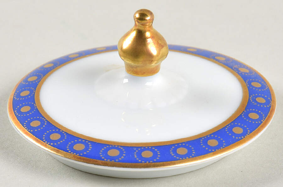 Malmaison (Newer, Blue Bands) Lid for Mini Sugar Bowl by Haviland-1