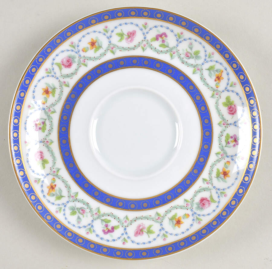 Malmaison (Newer, Blue Bands) Saucer for Flat Cup by Haviland-1