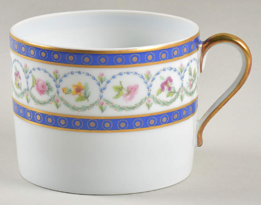 Malmaison (Newer, Blue Bands) Breakfast Cup by Haviland-1