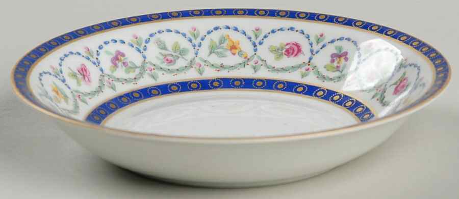 Malmaison (Newer, Blue Bands) Fruit/Dessert (Sauce) Bowl by Haviland-1