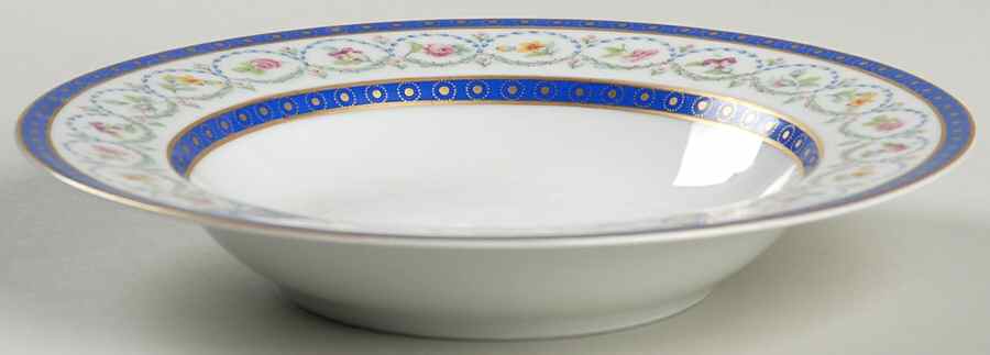 Malmaison (Newer, Blue Bands) Rim Soup Bowl by Haviland-1