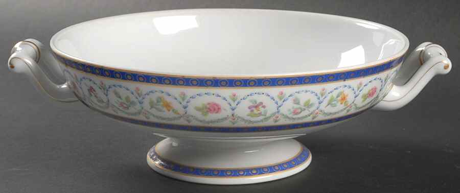 Malmaison (Newer, Blue Bands) Round Vegetable No Lid by Haviland-1