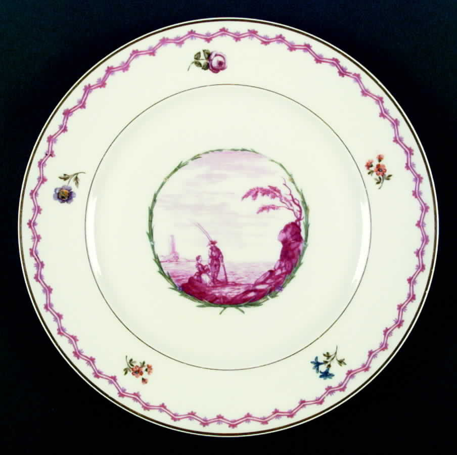 Malmaison (Older, Purple Scene) Dinner Plate by Haviland-1