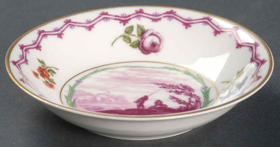 Malmaison (Older, Purple Scene) Fruit/Dessert (Sauce) Bowl by Haviland-1