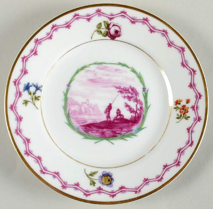 Malmaison (Older, Purple Scene) Bread & Butter Plate by Haviland-1
