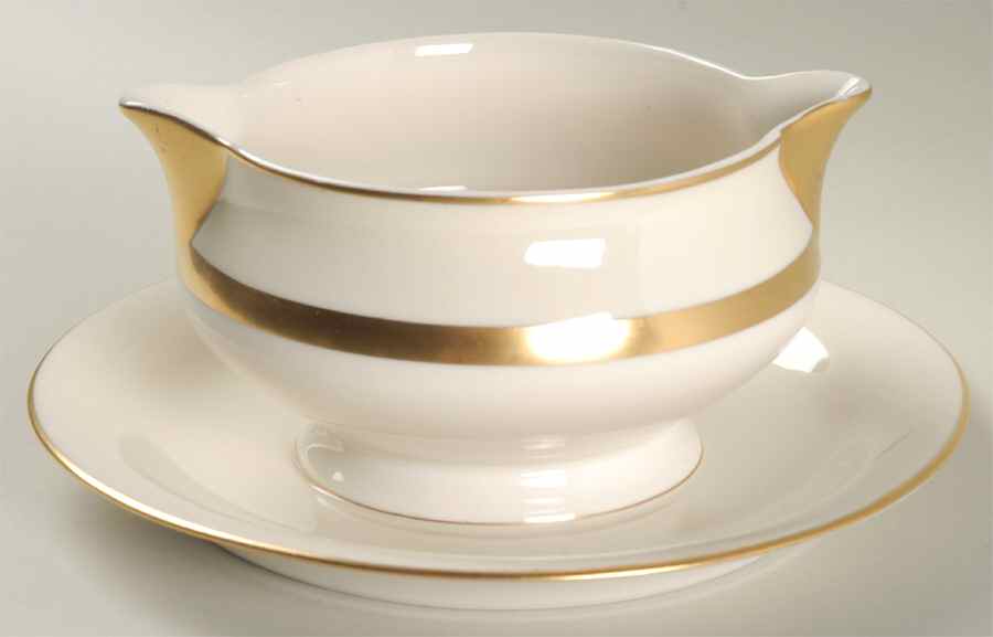 Marlborough (New York) Gravy Boat with Attached Underplate by Haviland-1