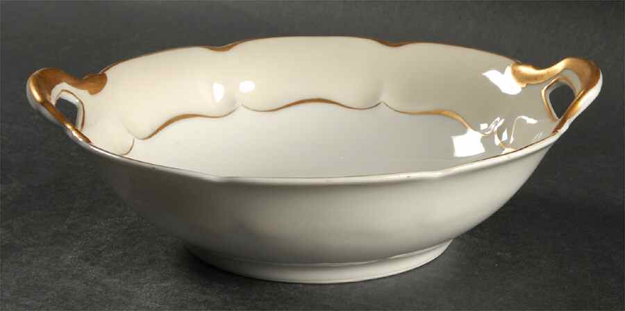 Marlborough (Cream Rim) 8" Round Vegetable Bowl by Haviland-1