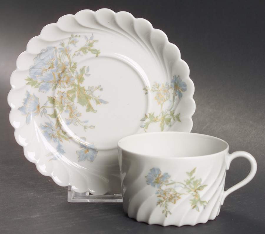 Margaux Flat Cup & Saucer Set by Haviland-1