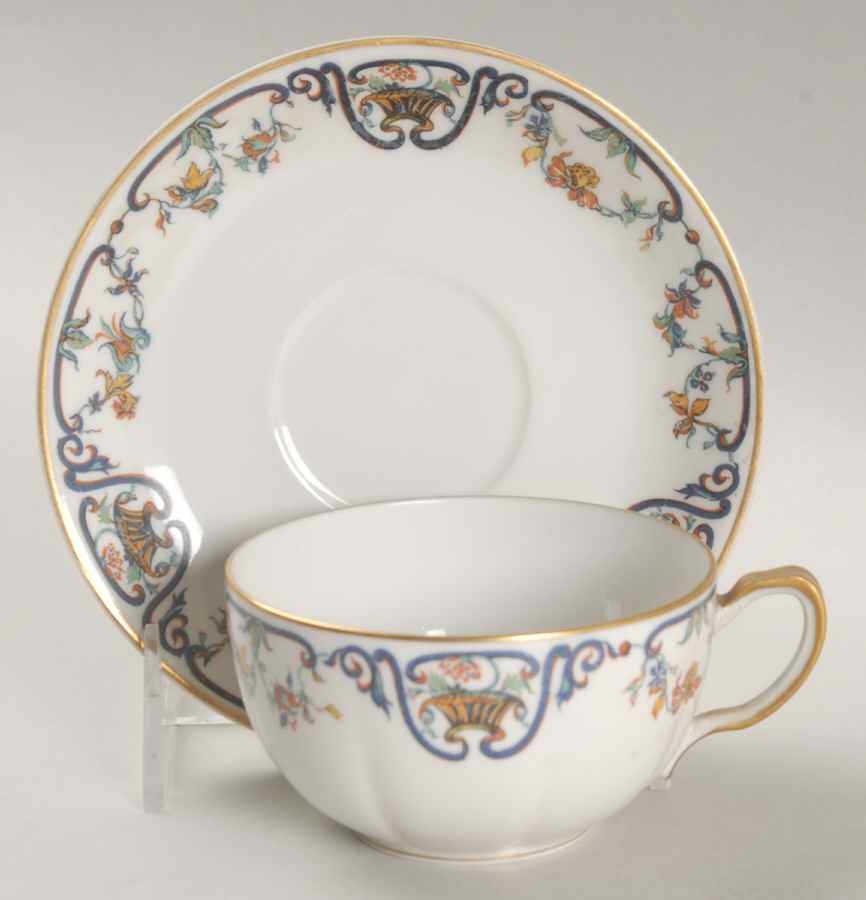 Marguerite Flat Cup & Saucer Set by Haviland-1