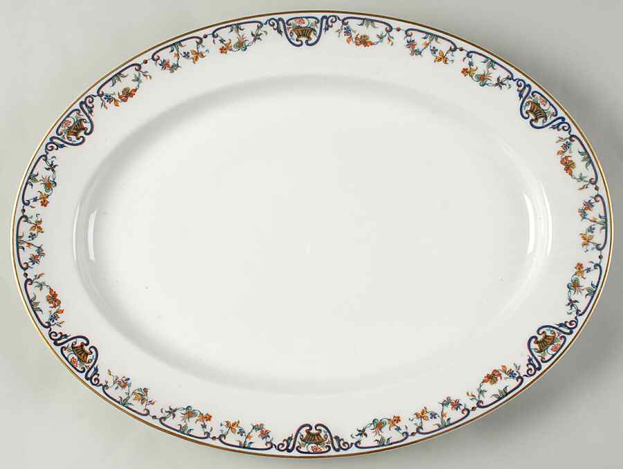 Marguerite 16" Oval Serving Platter by Haviland-1