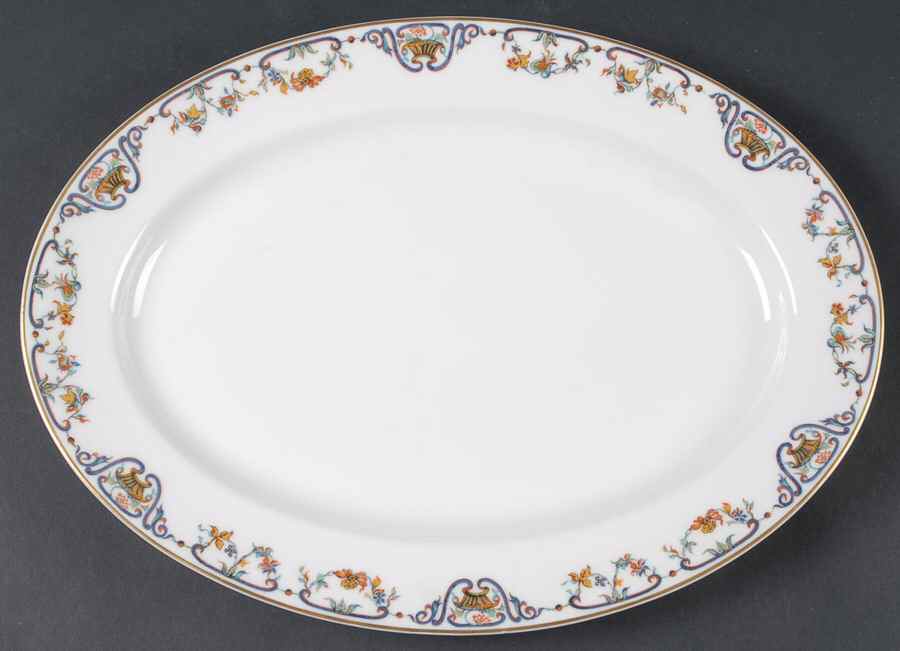 Marguerite 13" Oval Serving Platter by Haviland-1