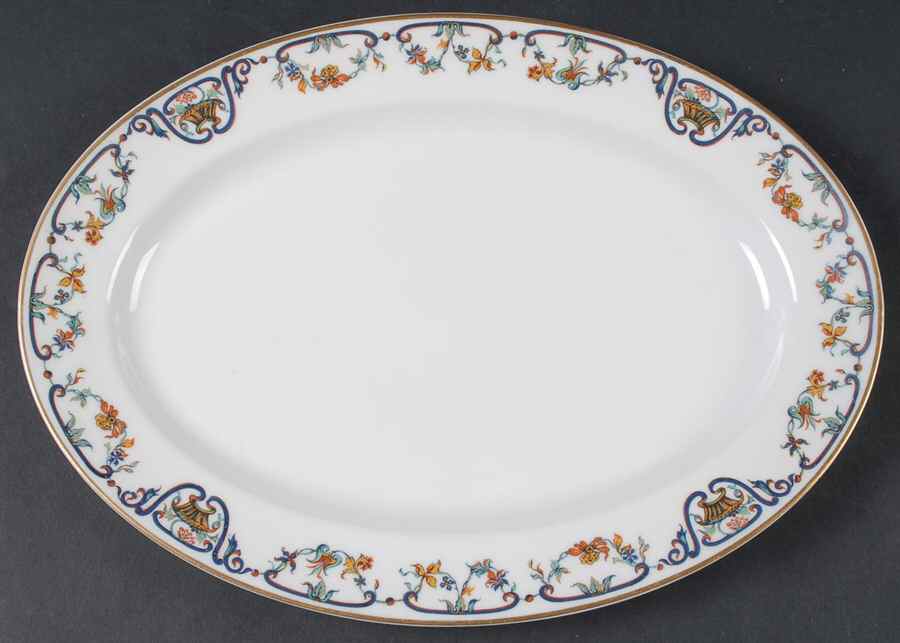 Marguerite 11" Oval Serving Platter by Haviland-1