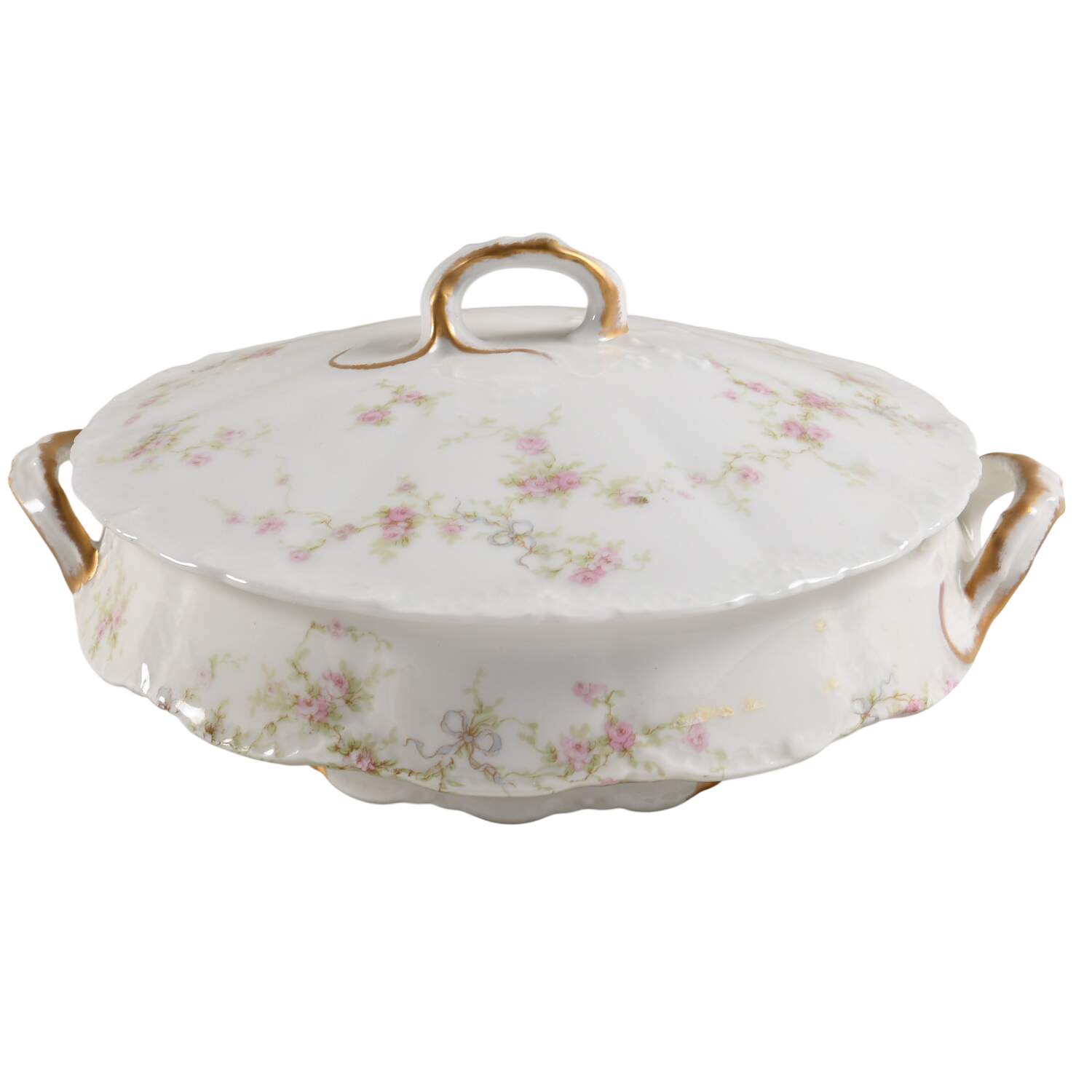 Marie (Scattered Flowers) Round Covered Vegetable by Haviland-1