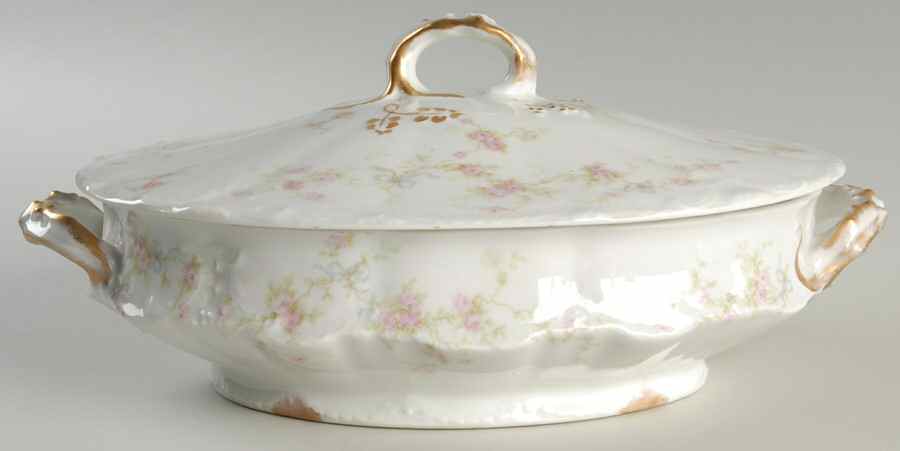 Marie (Scattered Flowers) Oval Covered Vegetable by Haviland-1