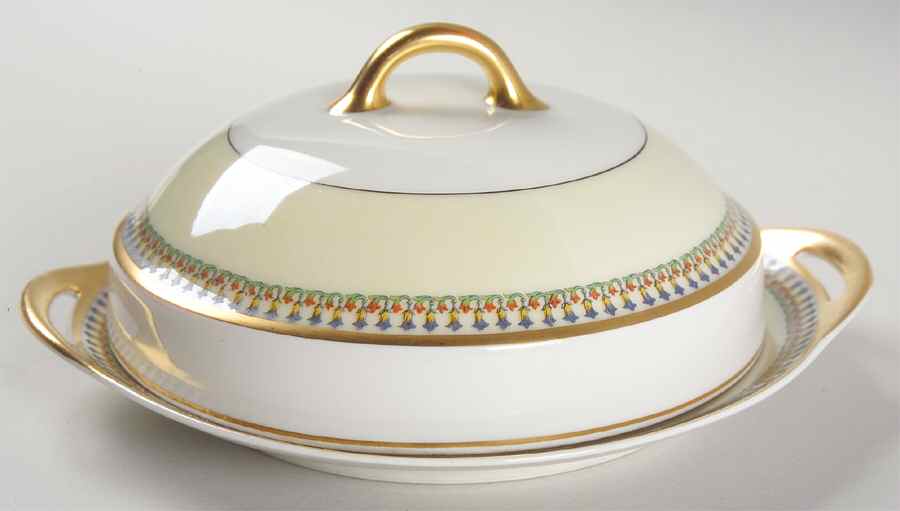Marquette Round Covered Butter by Haviland-1
