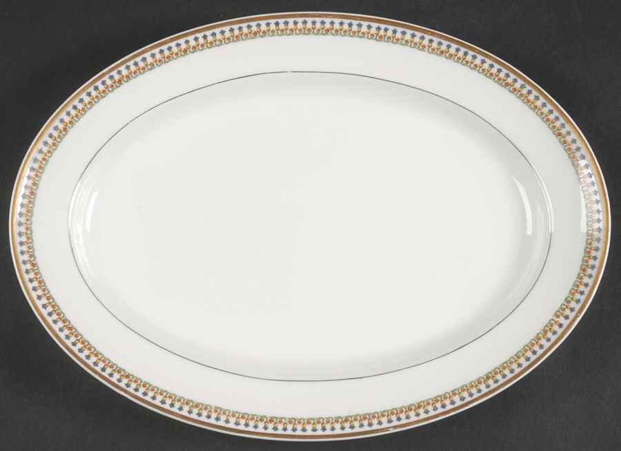 Marquette 11" Oval Serving Platter by Haviland-1