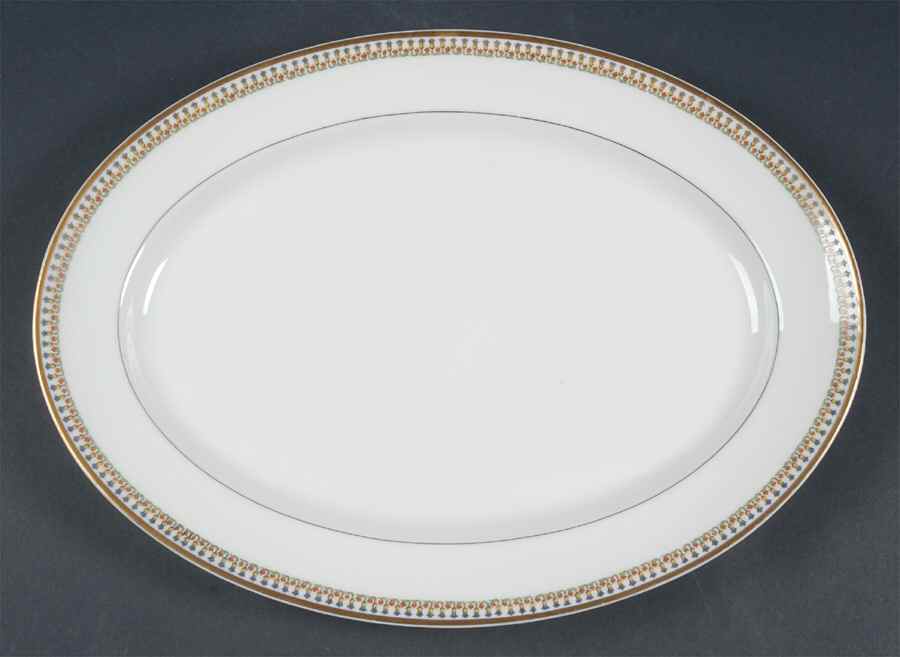 Marquette 13" Oval Serving Platter by Haviland-1