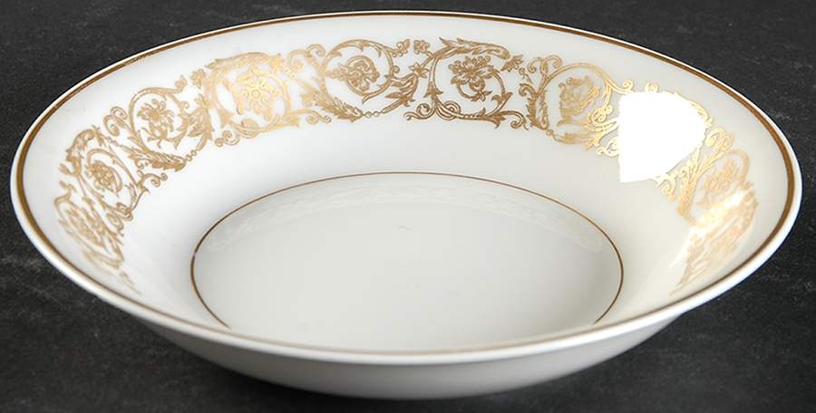 Marquise (Thin Gold Trim) Fruit/Dessert (Sauce) Bowl by Haviland-1