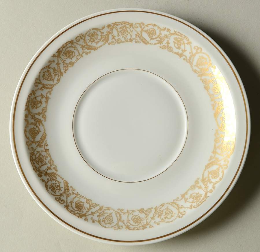 Marquise (Thin Gold Trim) Saucer for Cream Soup Bowl by Haviland-1