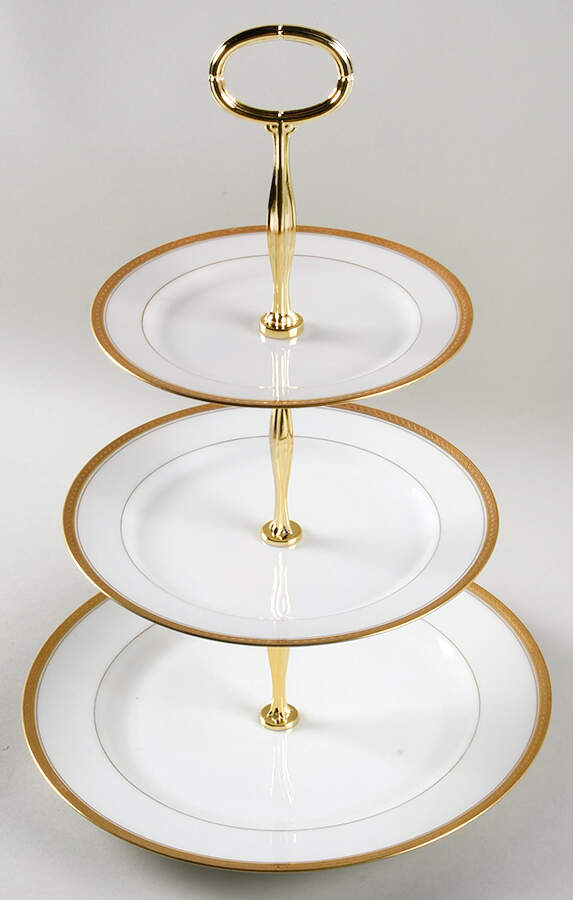 Marquis  13 7/8"-14 1/4" 3-Tiered Serving Tray(DP,SP,BB) HC by Haviland-1