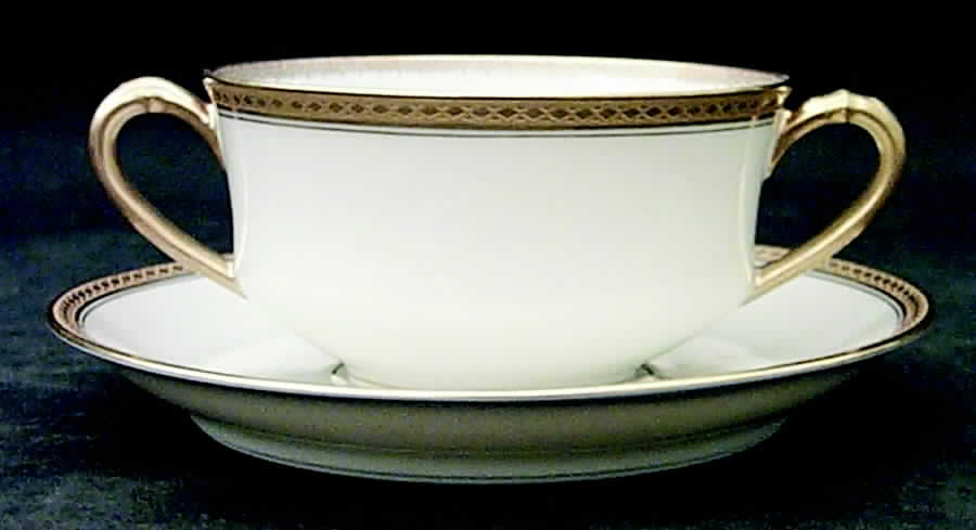 Marquis  Flat Bouillon Cup & Saucer by Haviland-1