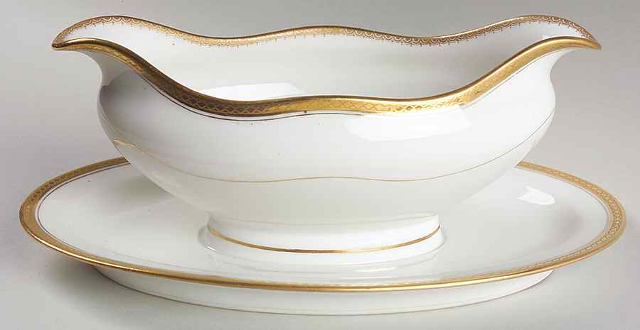 Marquis  Gravy Boat with Attached Underplate by Haviland-1