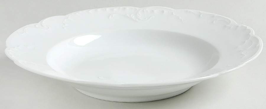 Marseille (All White) Large Rim Soup Bowl by Haviland-1