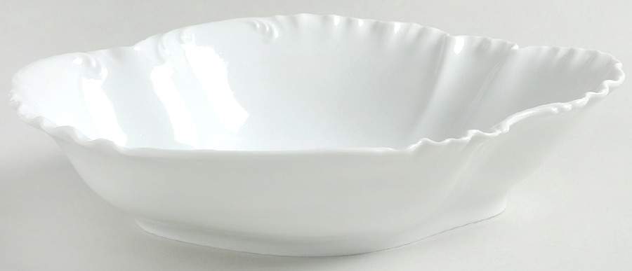 Marseille (All White) 9" Oval Vegetable Bowl by Haviland-1