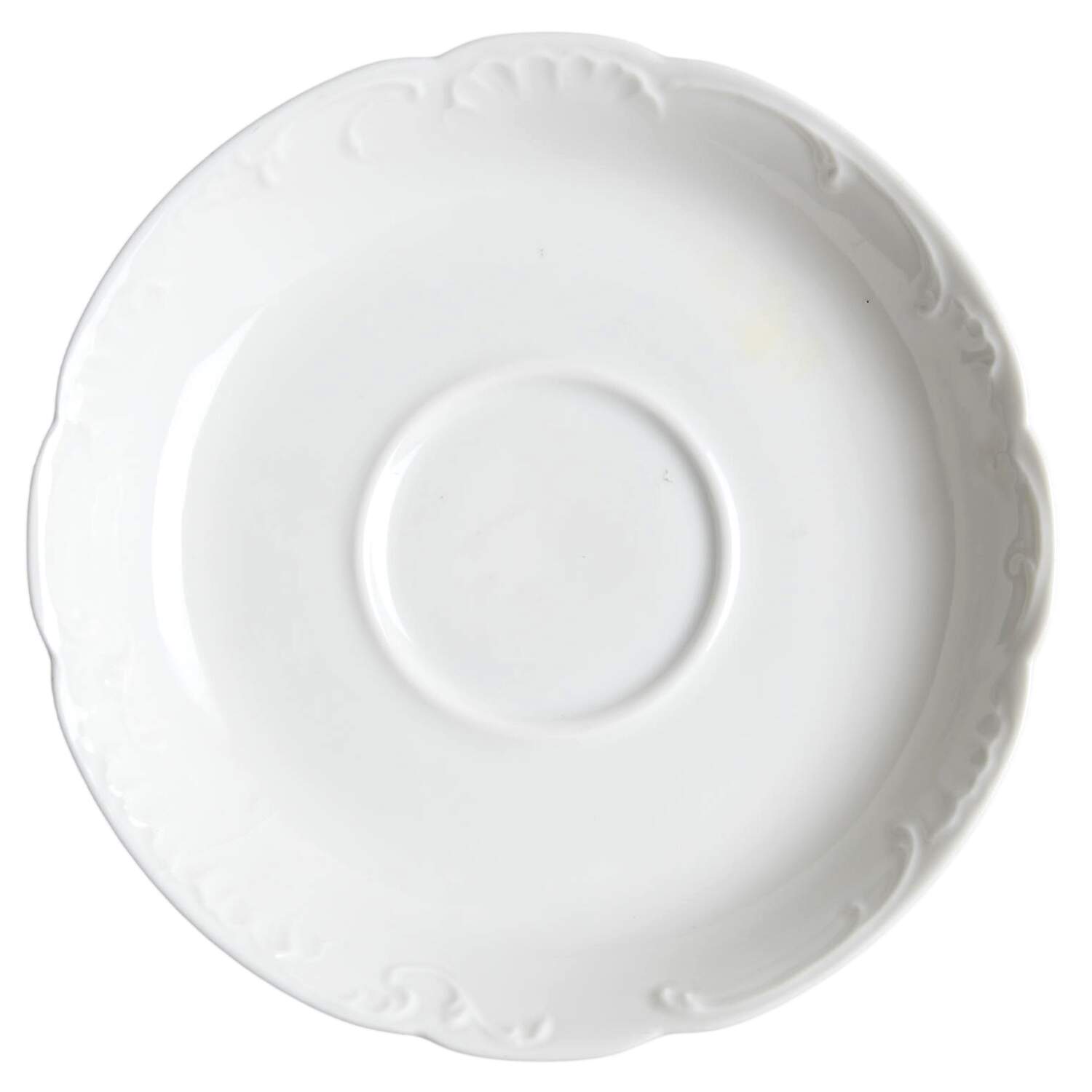 Marseille (All White) Saucer for Chocolate Cup by Haviland-1