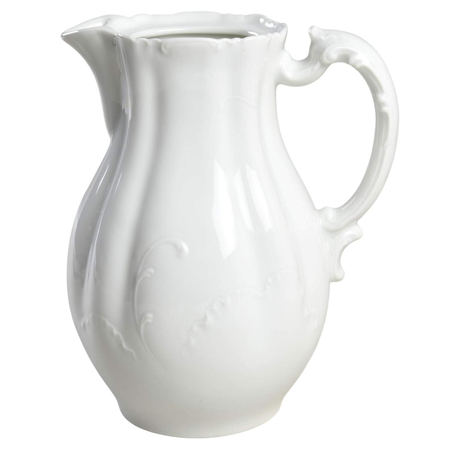 Marseille (All White) Chocolate Pot No Lid by Haviland-1