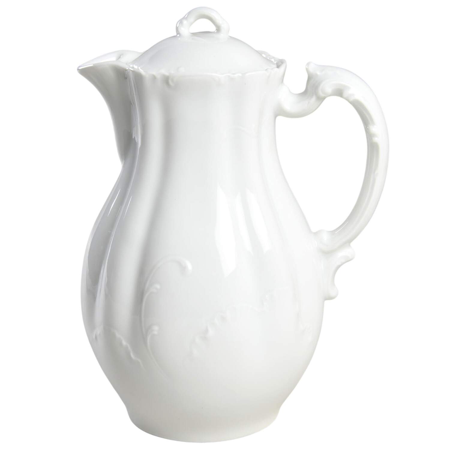 Marseille (All White) Chocolate Pot & Lid by Haviland-1