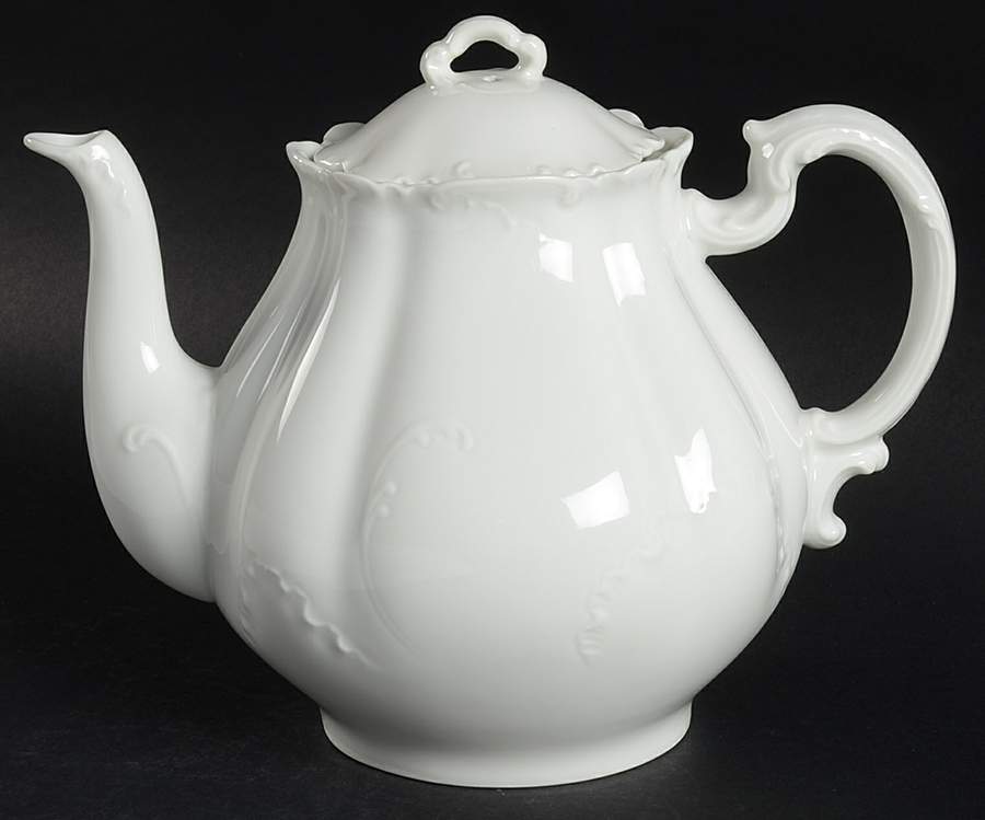 Marseille (All White) Teapot & Lid by Haviland-1