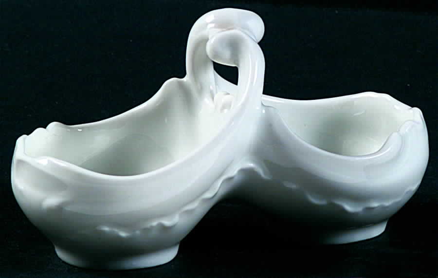 Marseille (All White) Double Salt Dip by Haviland-1