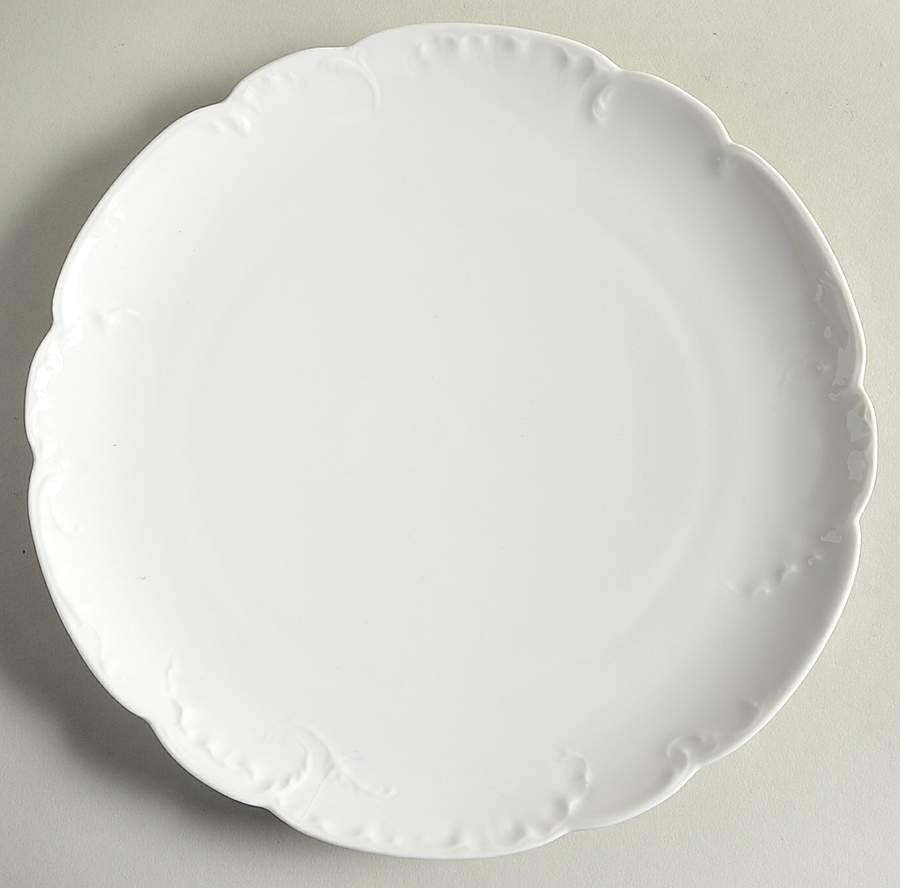 Marseille (All White) Coupe Luncheon Plate by Haviland-1