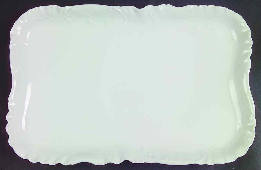 Marseille (All White) 12" Rectangular Serving Platter by Haviland-1