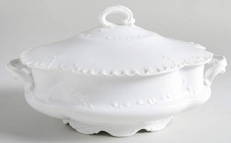 Marseille (All White) Oval Tureen & Lid by Haviland-1
